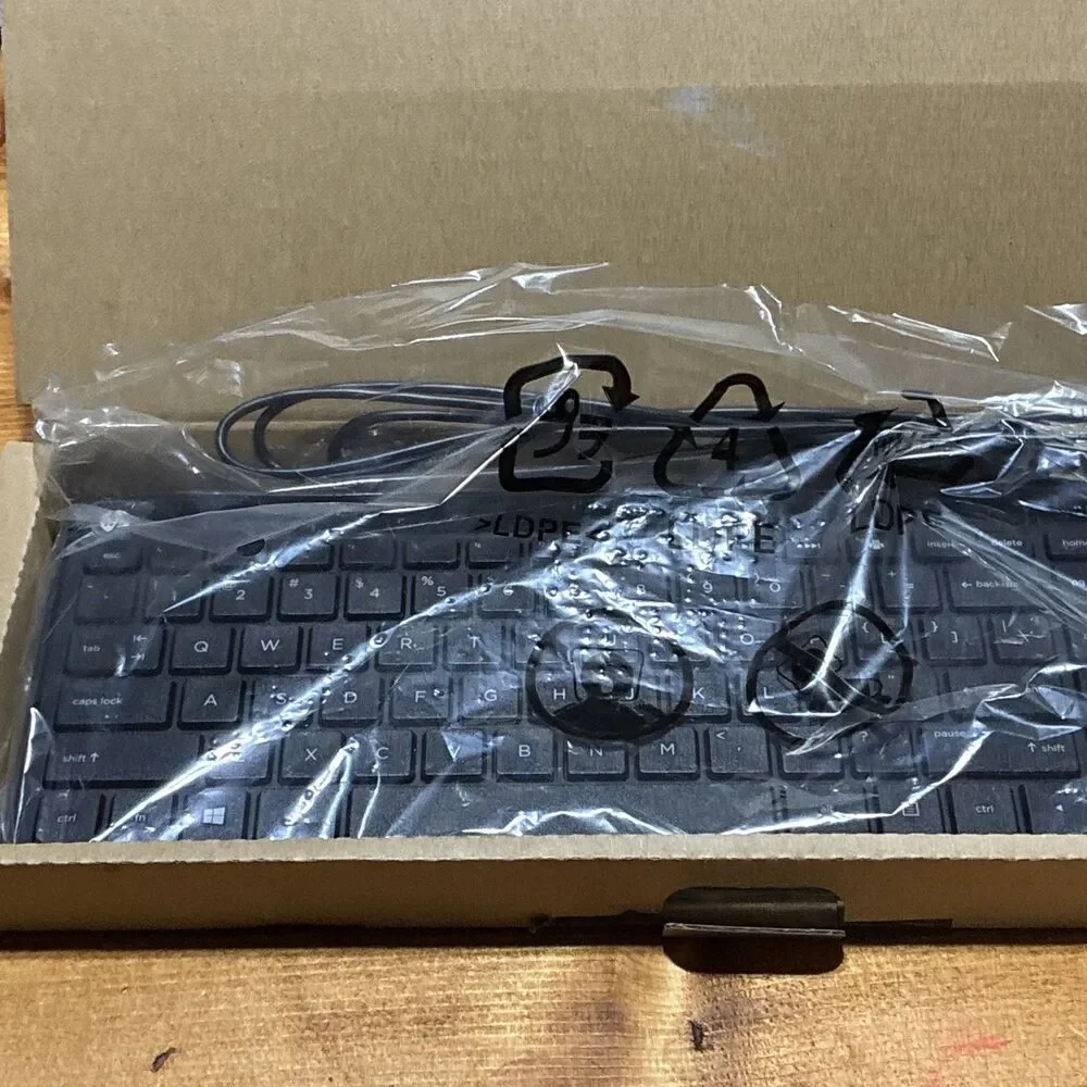 HP Galera SK-2008 Slim Low Profile Wired Keyboard Black Brand New